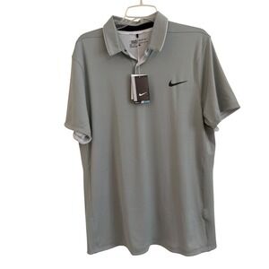 Nike Golf Modern Fit Dri-FIT Men's Tour Polo Shirt Large Grey  NWT UPF 40